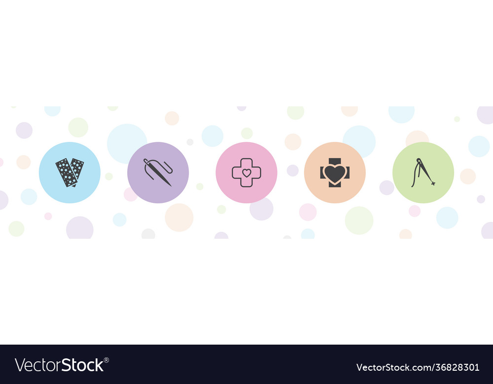 Patch icons vector image Patch icons