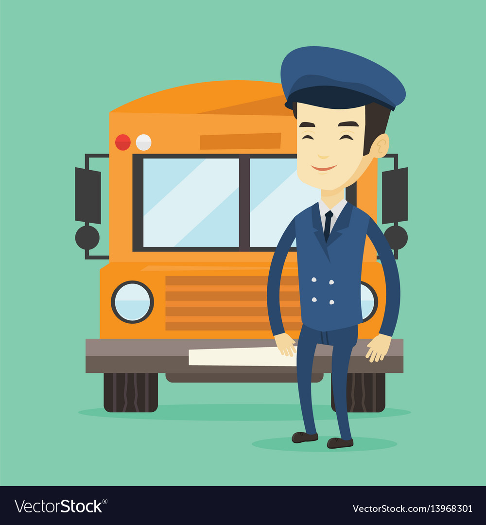 School bus driver Royalty Free Vector Image - VectorStock