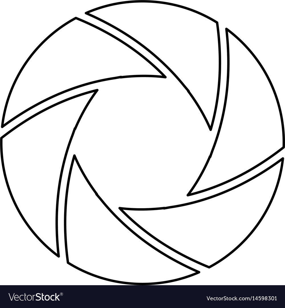 Shutter camera symbol Royalty Free Vector Image