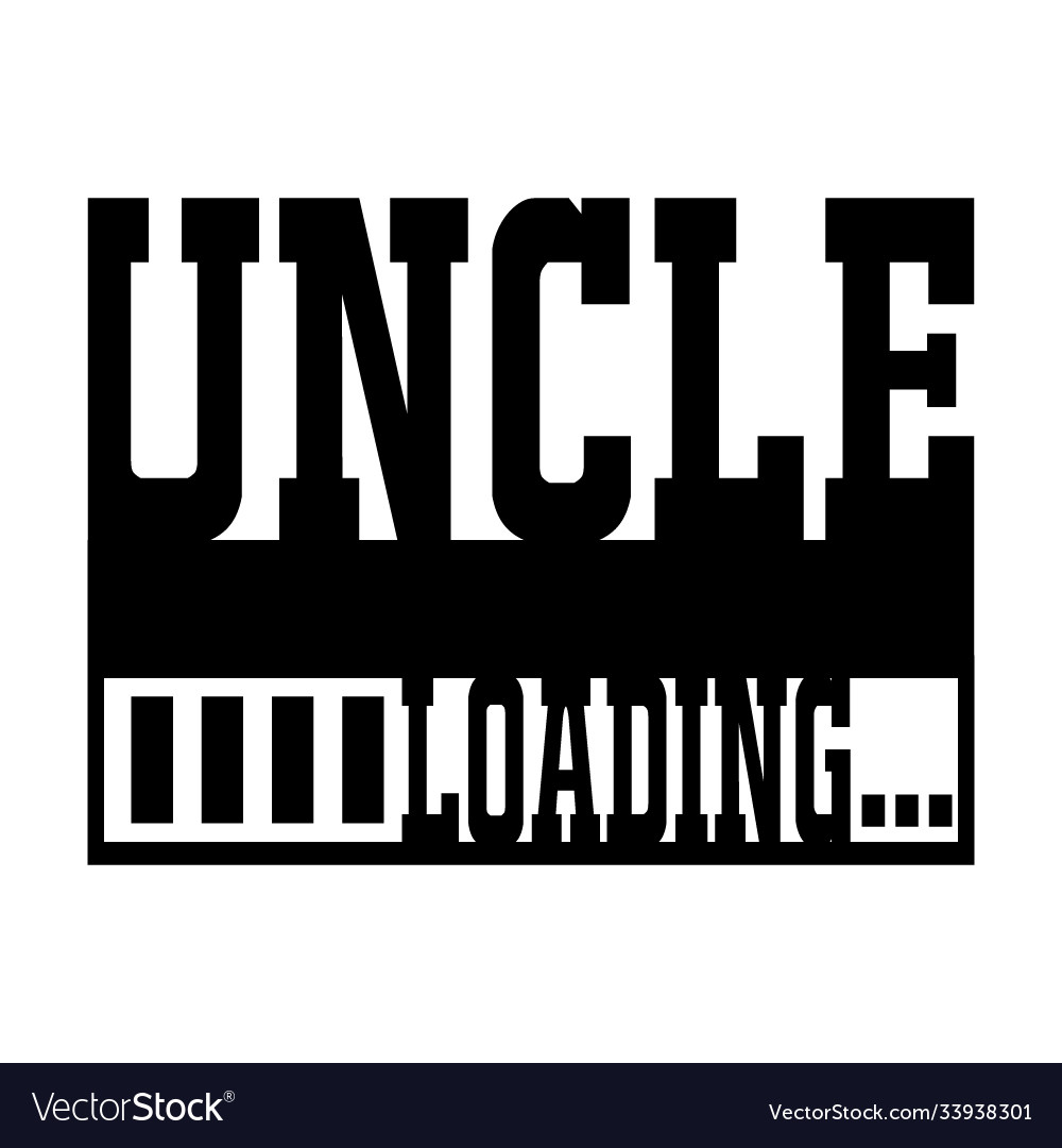 Uncle loading typography design