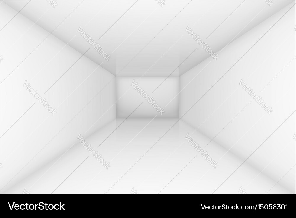 White simple empty room interior for design Vector Image