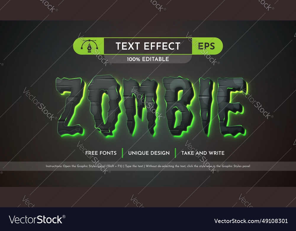 Zombie Text Effect Font