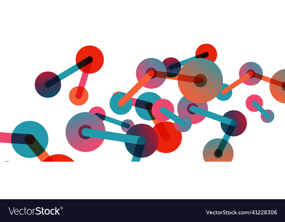 Abstract background round dots connected by lines Vector Image Abstract background round dots connected by lines