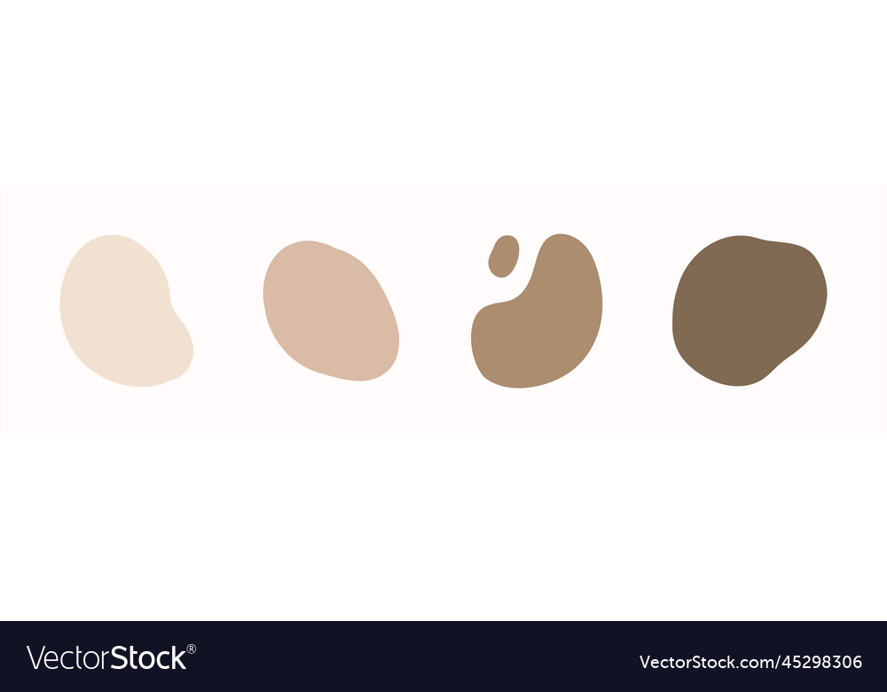 Abstract boho random blob shapes simple hand