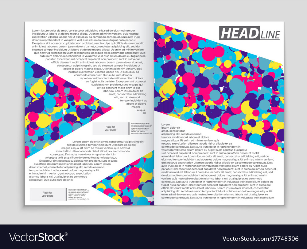 Abstract layout background set for art