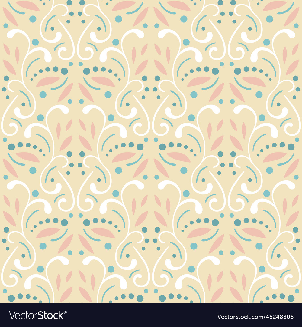 Abstract seamless pattern with openwork ornament Vector Image Abstract seamless pattern with openwork ornament