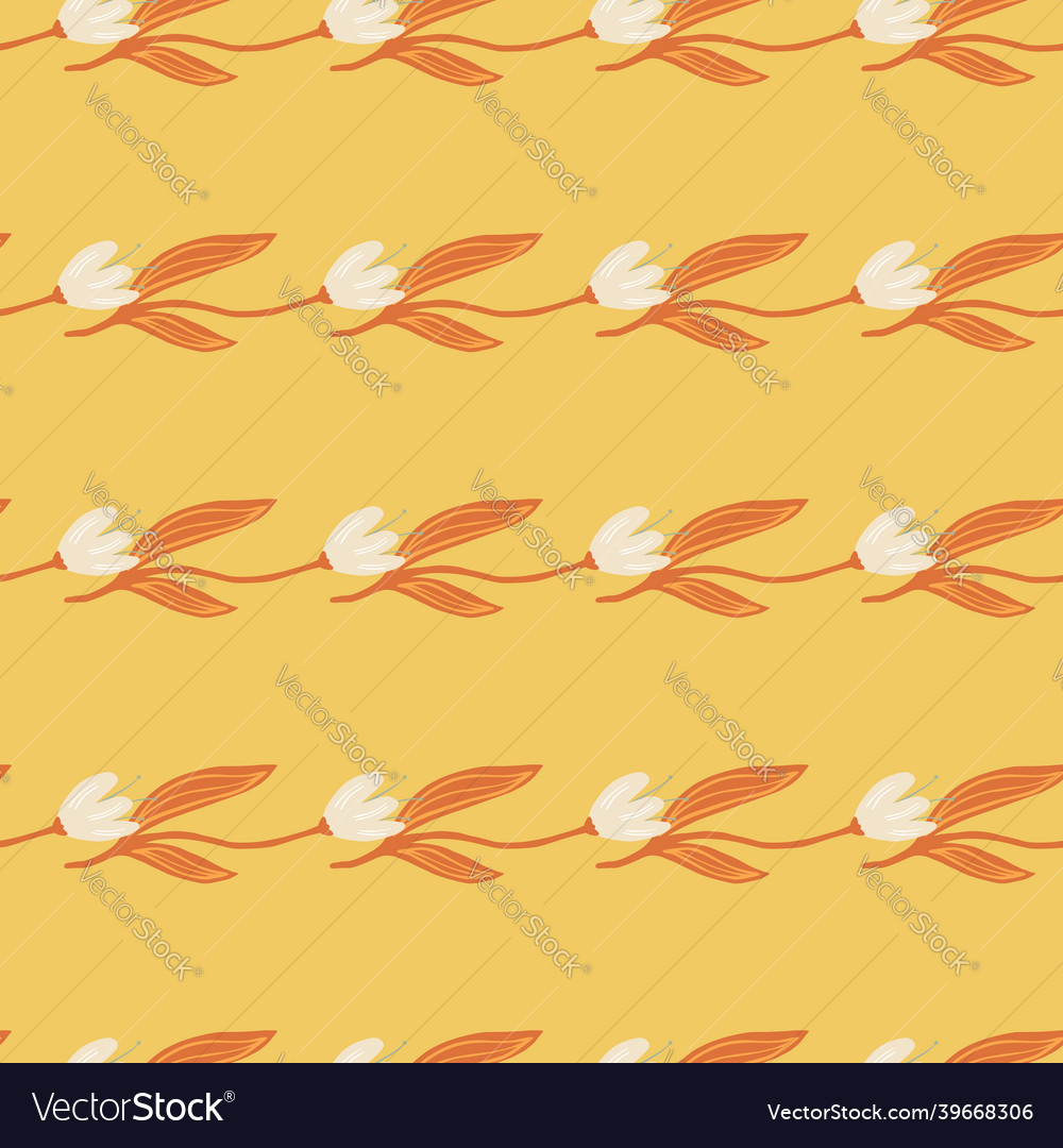 Abstract tulip seamless pattern vector image Abstract tulip seamless pattern