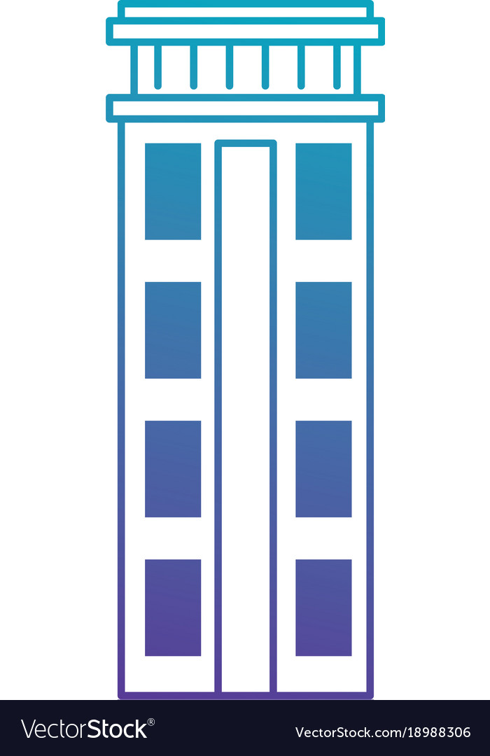 Building front isolated icon