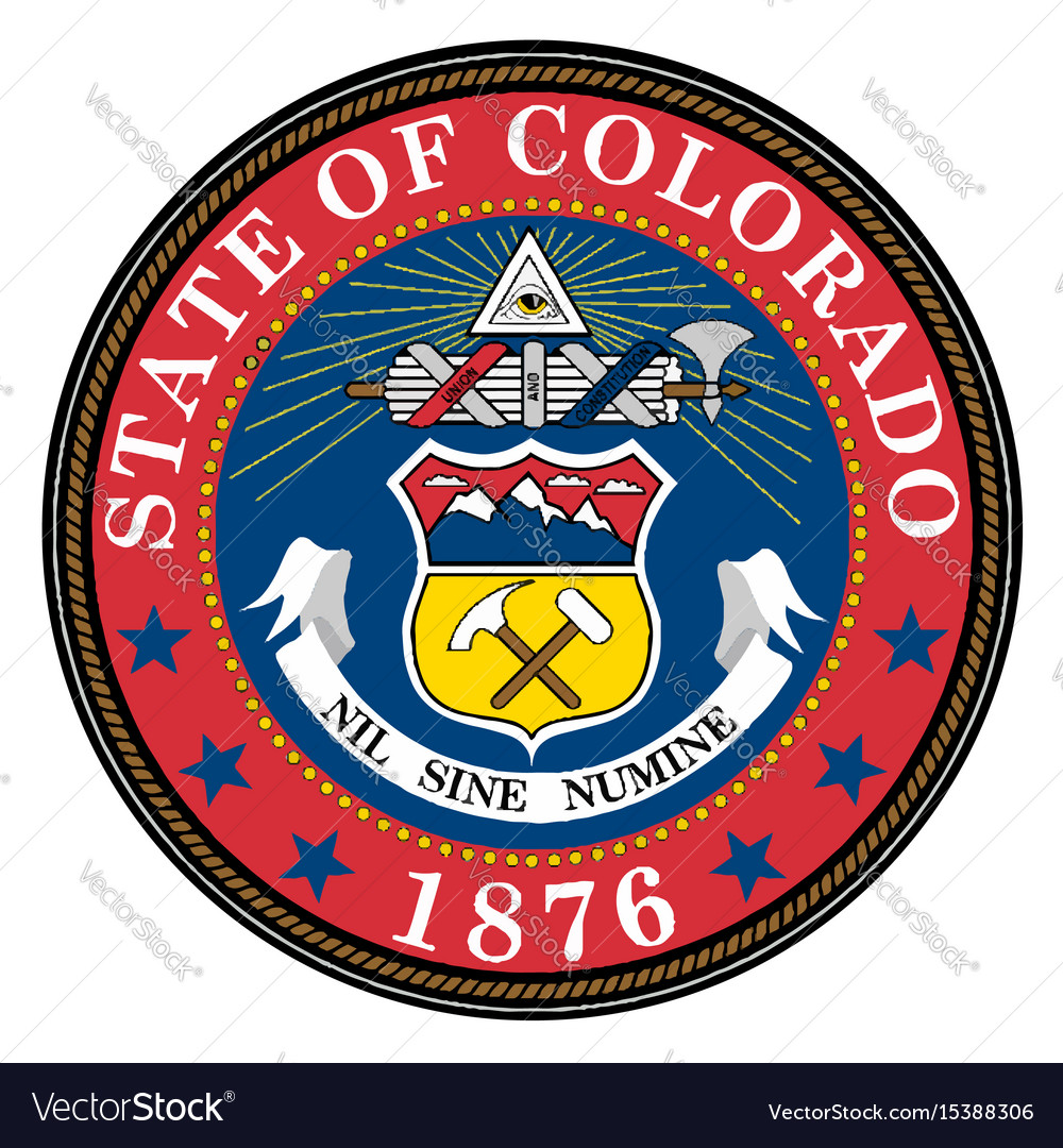 Colorado state seal Royalty Free Vector Image - VectorStock