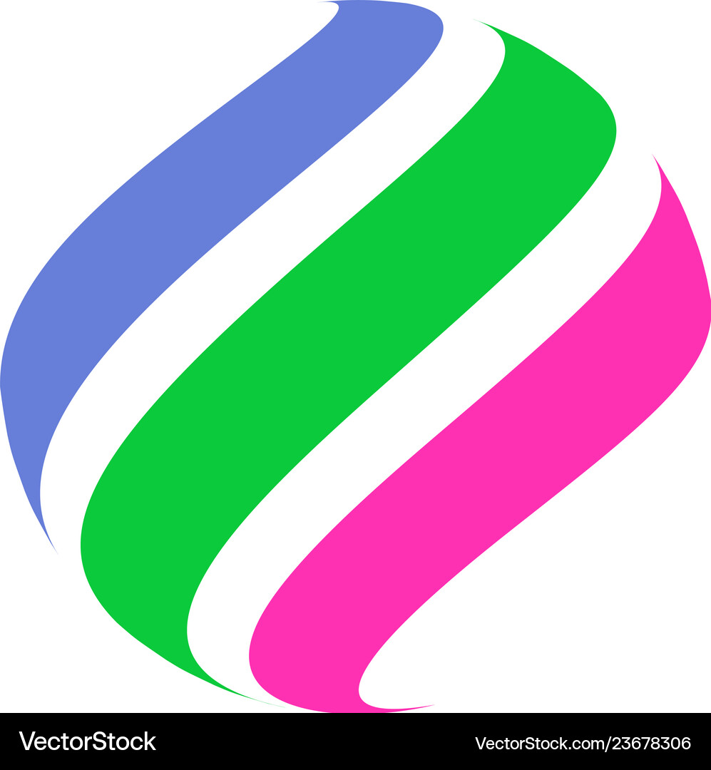 Colorful wire world logo icon Royalty Free Vector Image