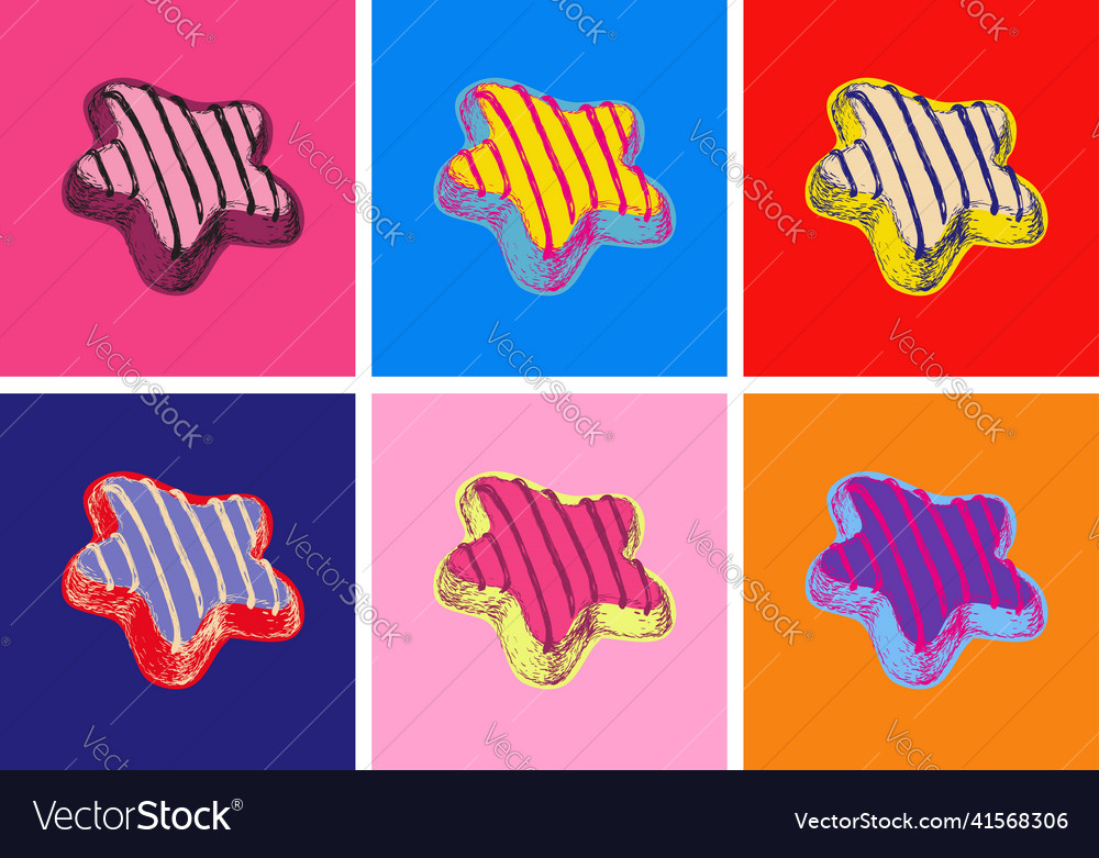 Cookies pop art style vector image Cookies pop art style