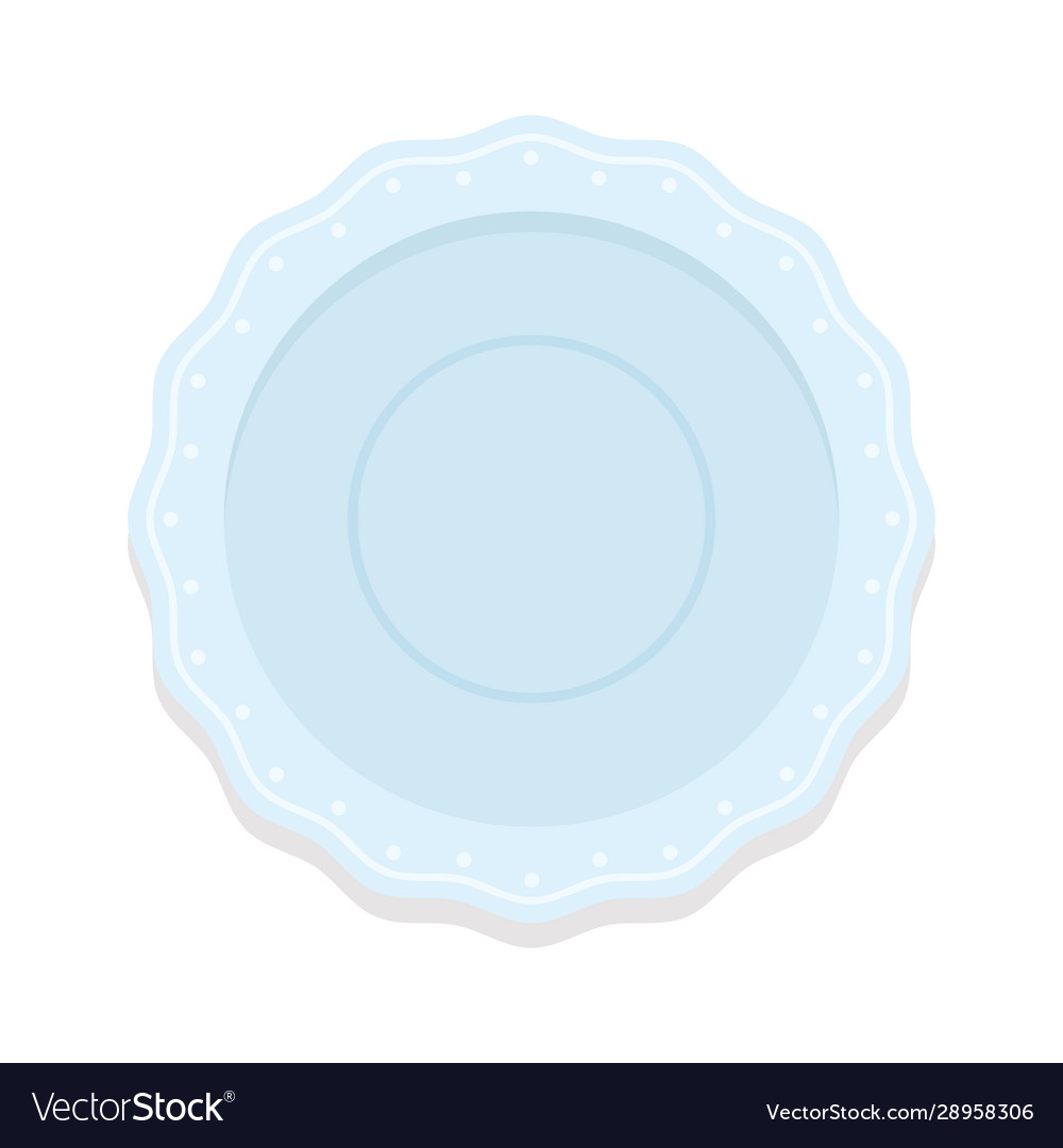 Esszimmerplatte mit welligen Kanten Draufsicht flach vector image Esszimmerplatte mit welligen Kanten Draufsicht flach