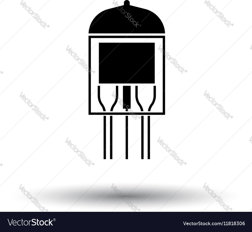 Electronic vacuum tube icon Royalty Free Vector Image