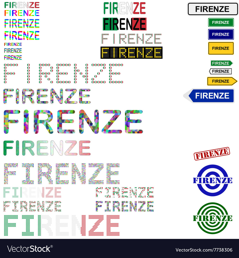 Firenze text design set