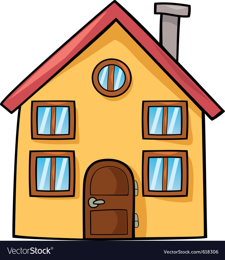 Funny House Cartoon Royalty Free Vector Image VectorStock   Funny House Cartoon Vector 618306 