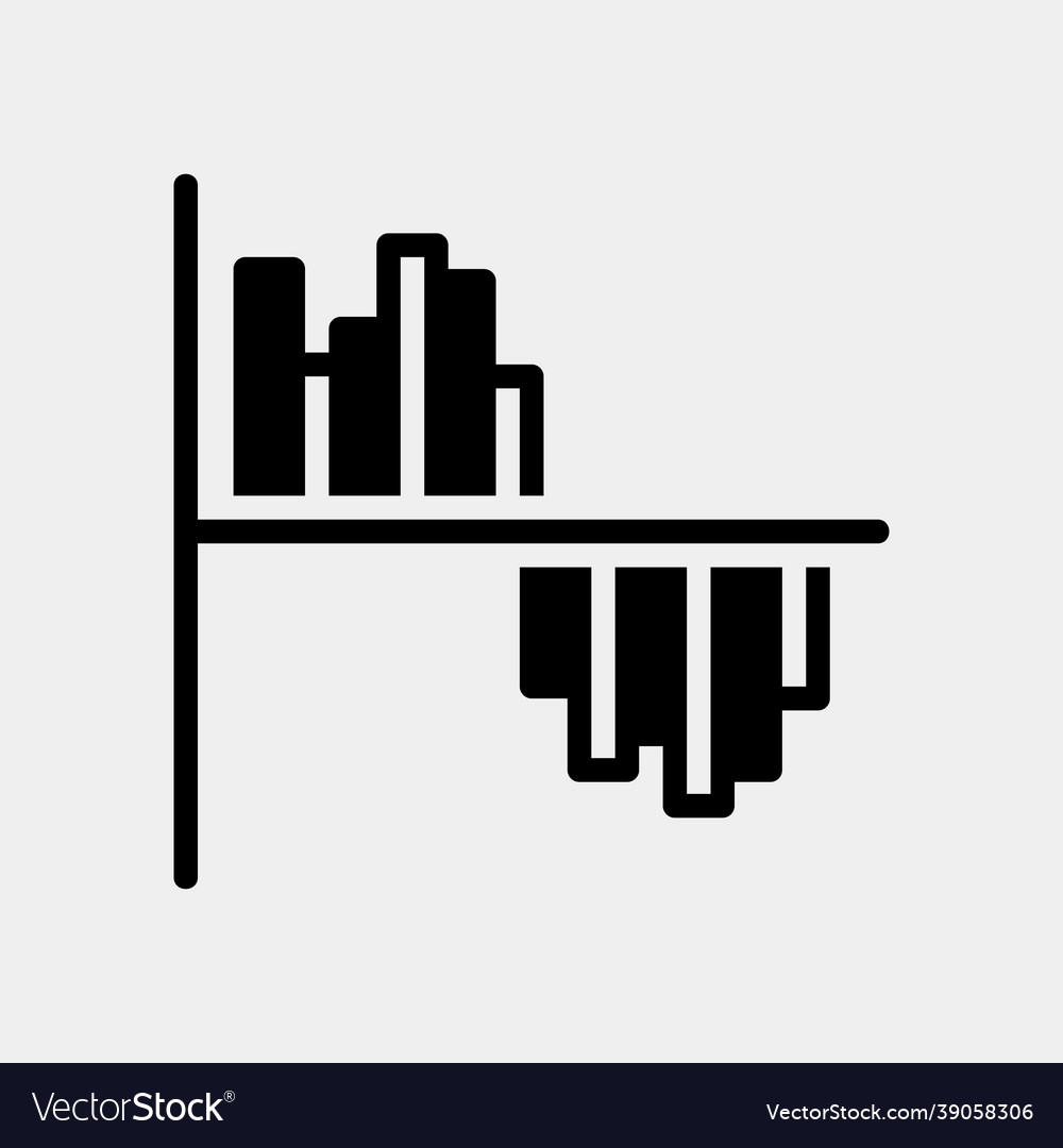 Gantt chart icon in solid style for any projects vector image Gantt chart icon in solid style for any projects