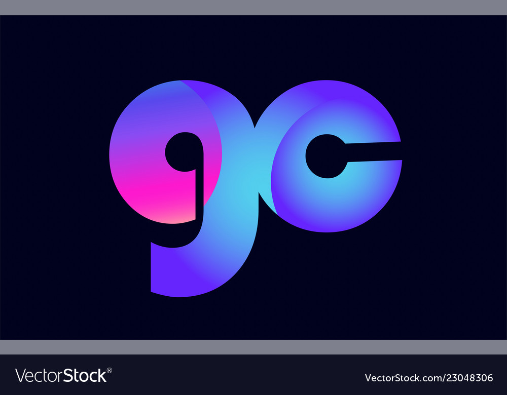 Gc g c spink blue gradient alphabet letter