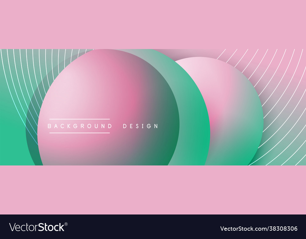 Gradient circles with shadows techno vector image Gradient circles with shadows techno