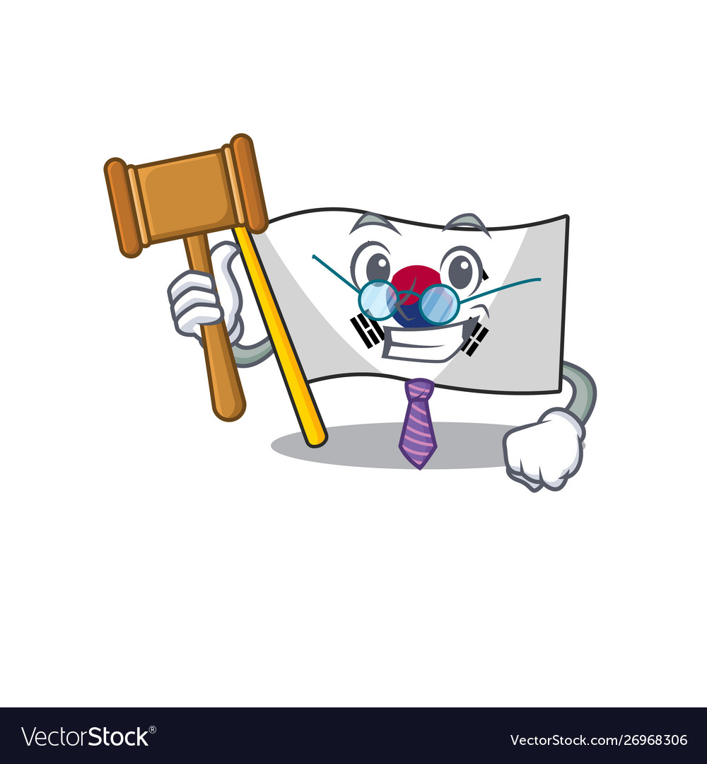 Judge korean flag stored in character drawer Vector Image Judge korean flag stored in character drawer