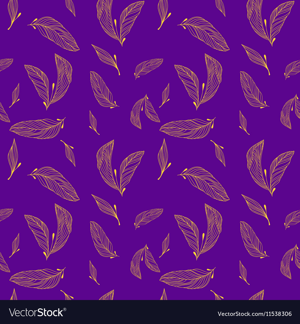 Leaves seamless pattern set