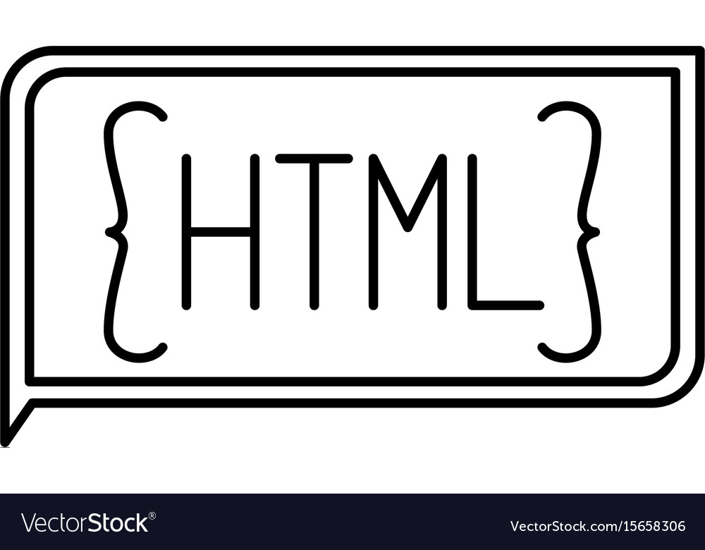 Monochrome silhouette of rectangle text html