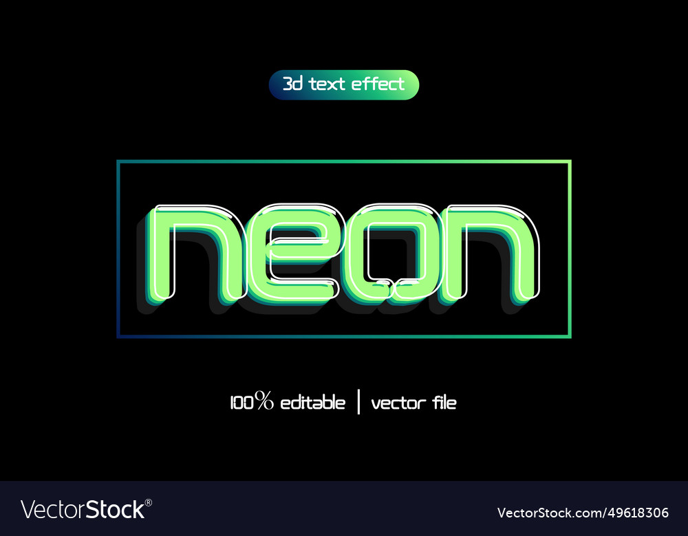 Neon Glow Text Effect - Editable