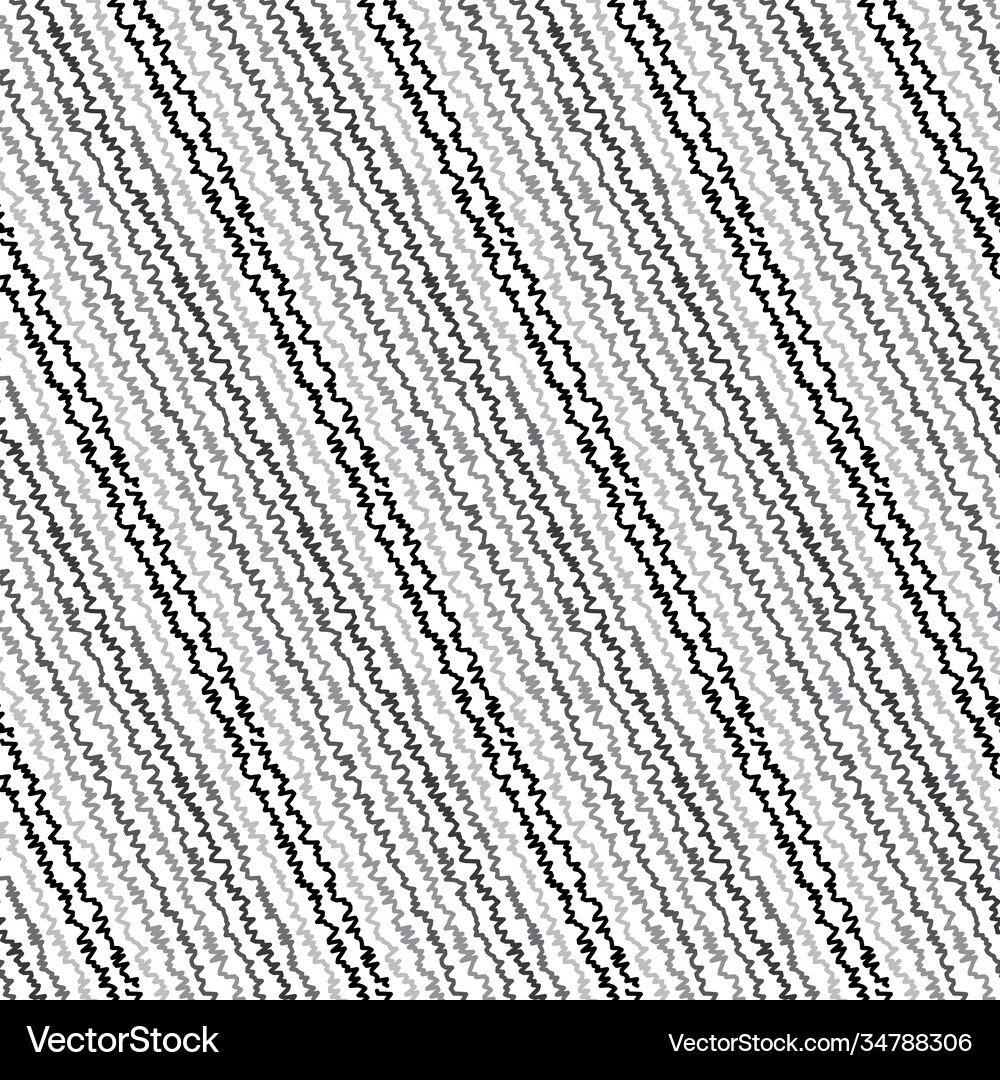 Seamless pattern with black wavy lines Royalty Free Vector
