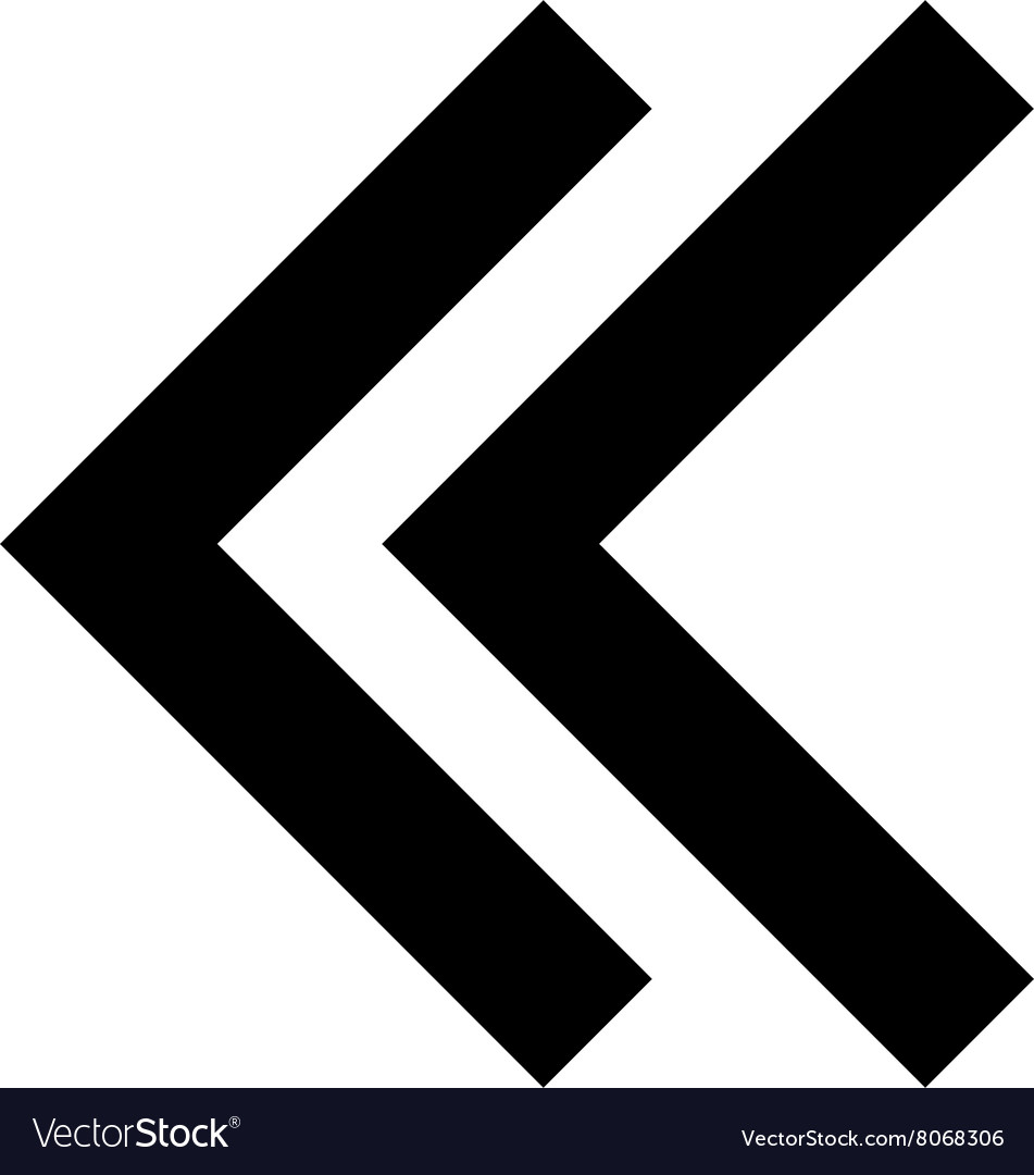 Shift left flat icon Royalty Free Vector Image