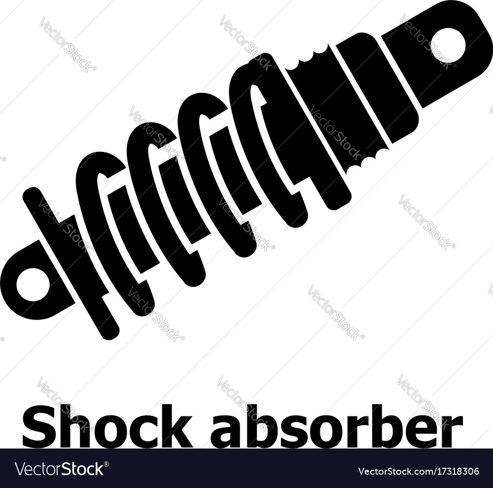 Shock absorber icon simple black style Royalty Free Vector