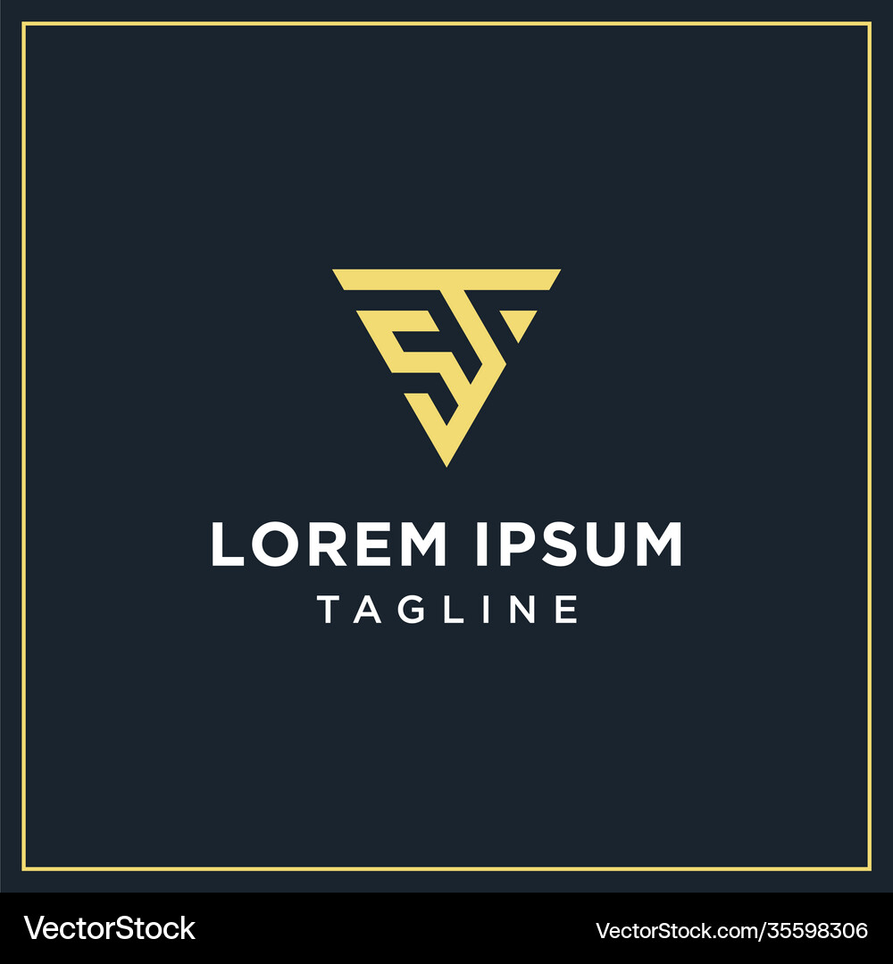 St triangle logo Royalty Free Vector Image - VectorStock