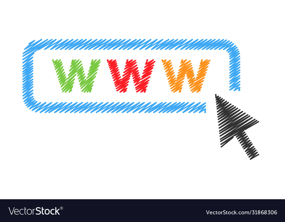 Web icon with arrow website cursor