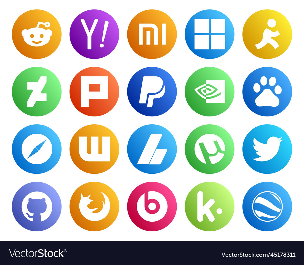 20 social media icon pack including twitter ads