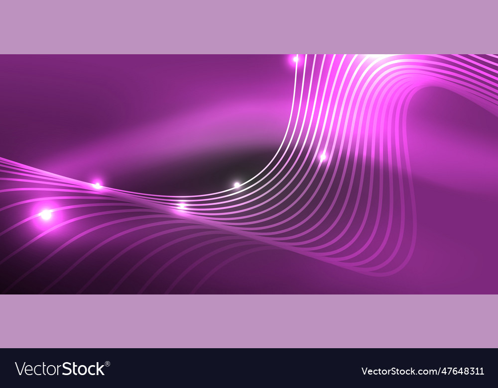 Abstract background neon wave hi-tech design Vector Image Abstract background neon wave hi-tech design