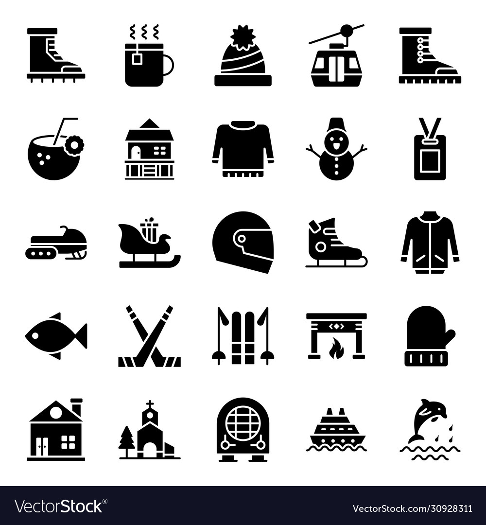 Abenteuer- und Wanderglyphen-Symbole-Pack