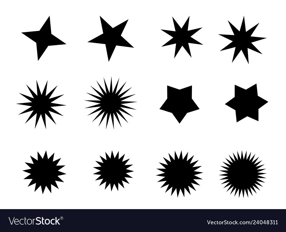 Black star Royalty Free Vector Image - VectorStock