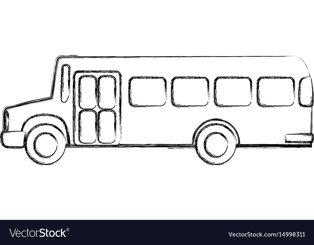 Bus transport isolated icon Royalty Free Vector Image