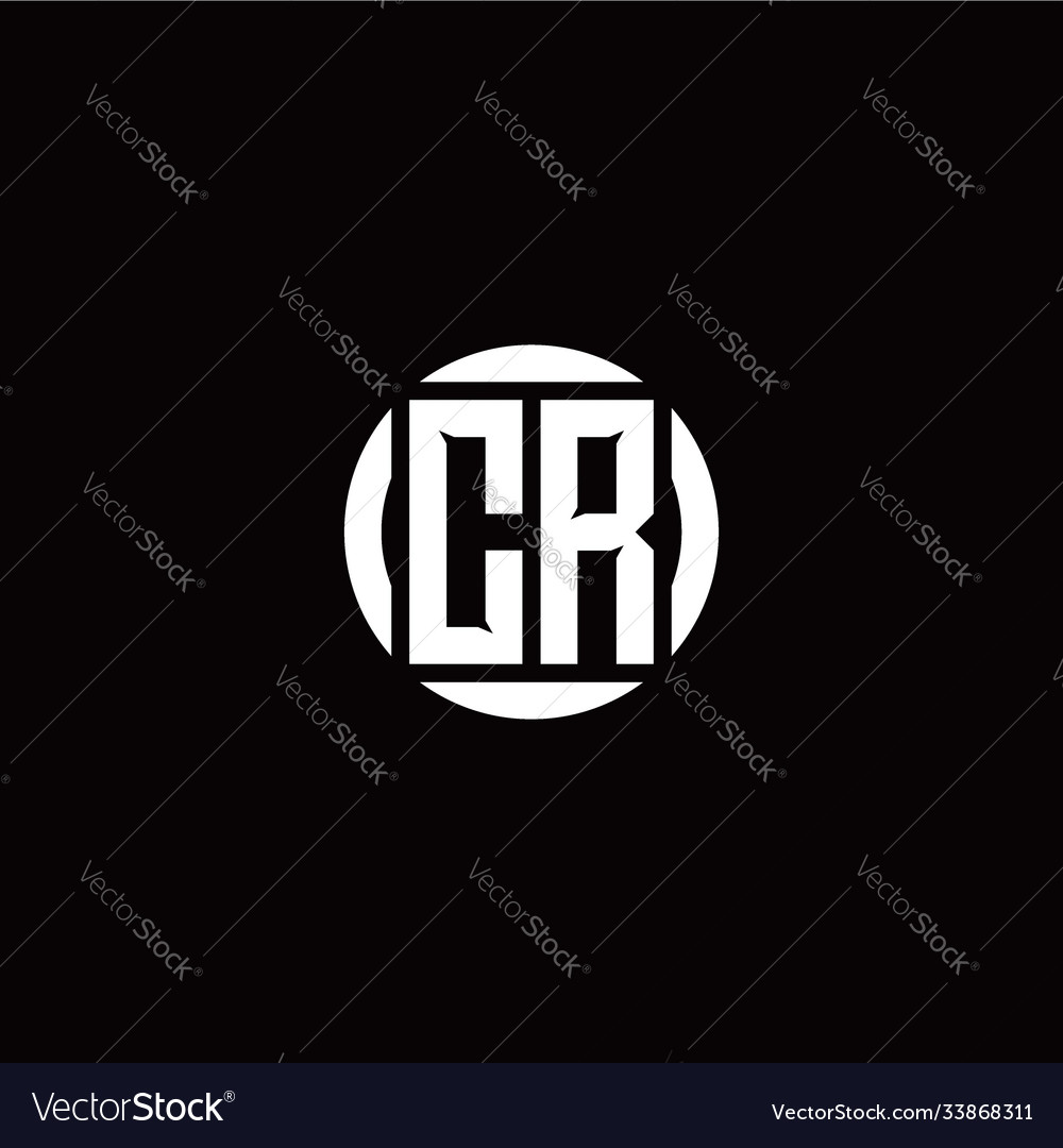 C r initial logo modern isolated with circle