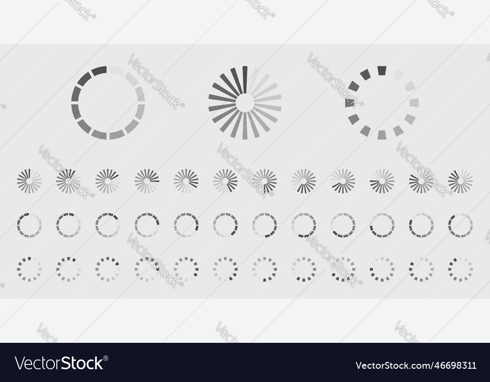 Circular Loading-Puffering-Symbole Set Vector Image Circular Loading-Puffering-Symbole Set