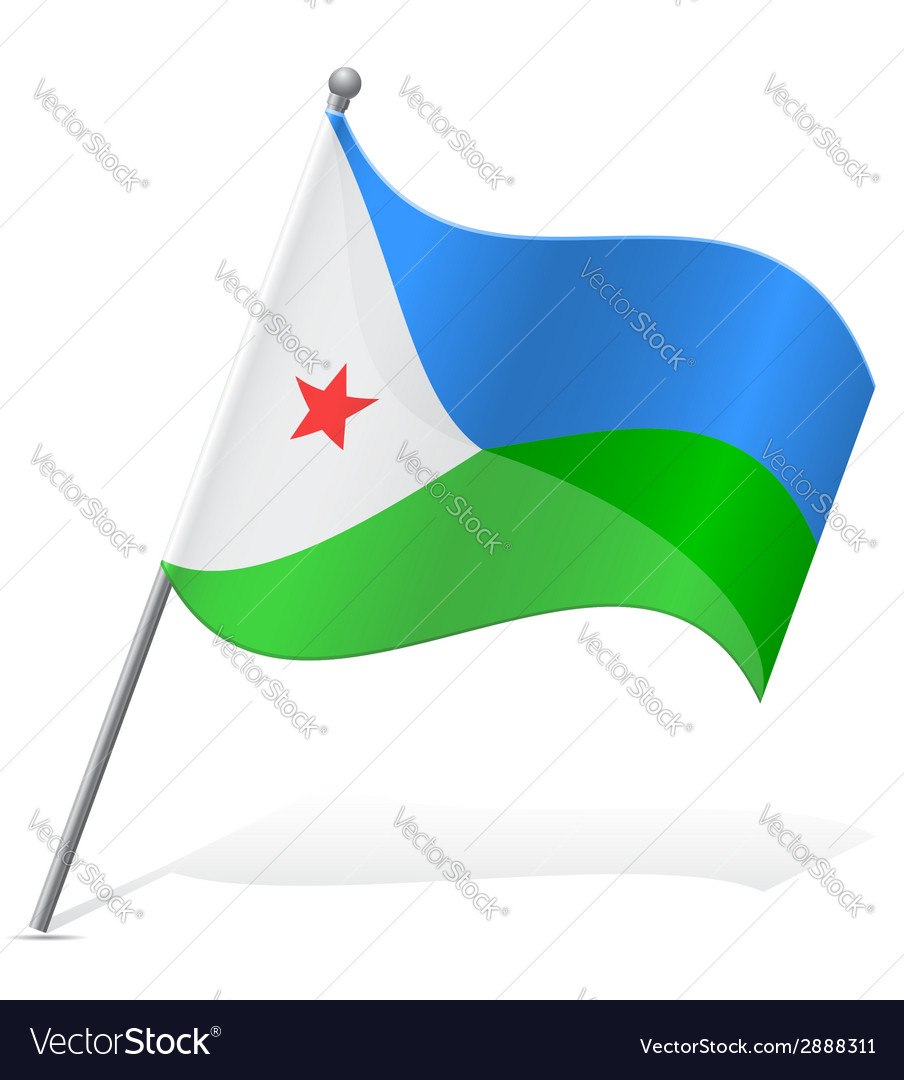 Как выглядит флаг джибути Flag of djibouti Royalty Free Vector Image - VectorStock