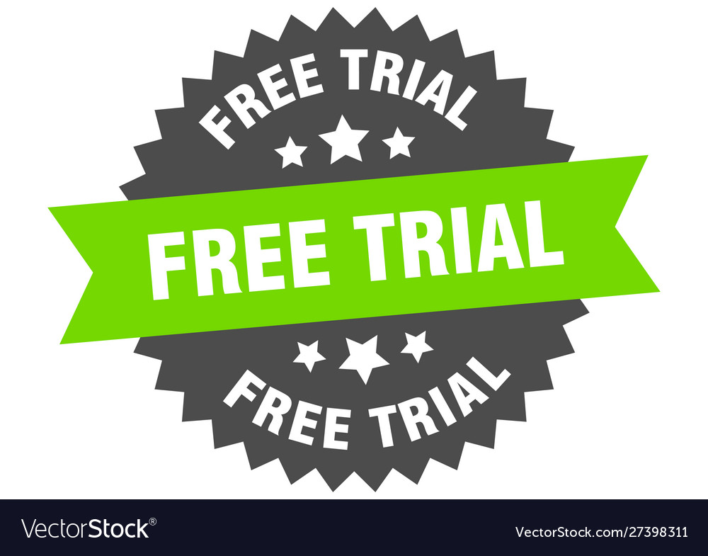 Free trial sign green-black circular