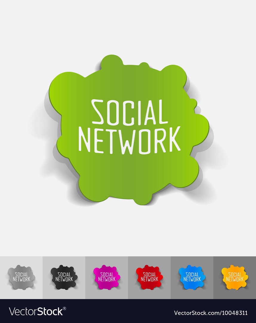 Realistic design element social network