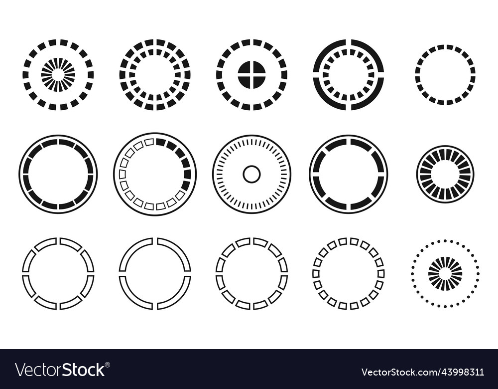 Round Progress Circle Set - HUD Elements