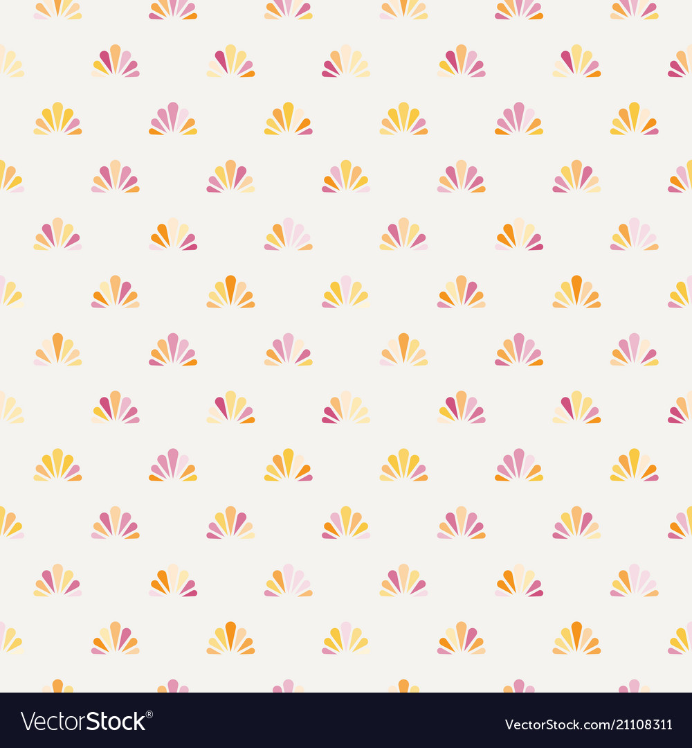 Seamless flower polka pattern