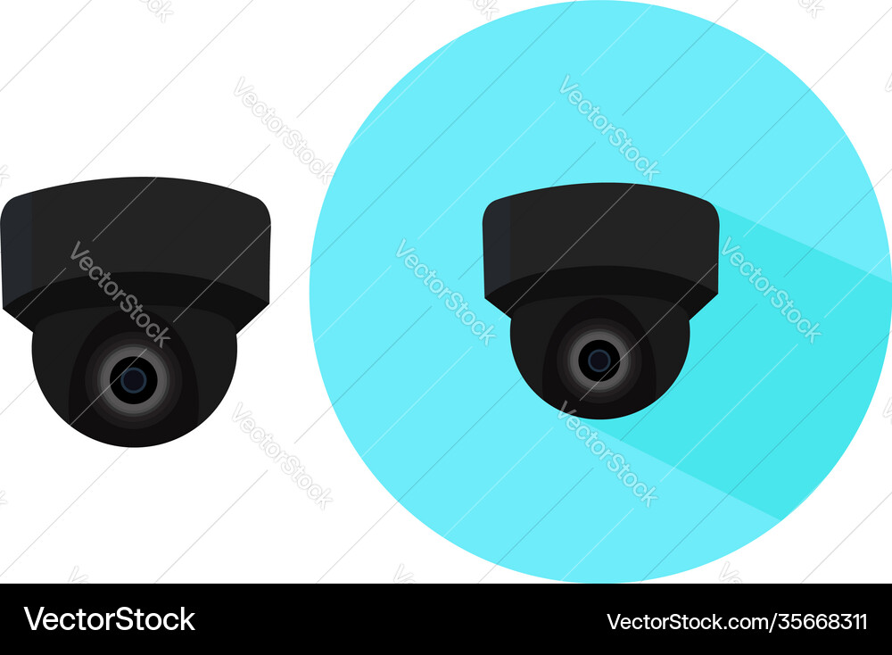 Security cameras on white background Royalty Free Vector