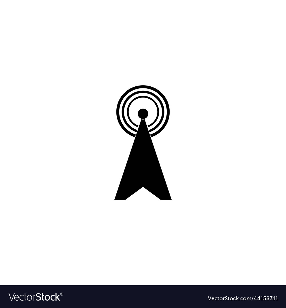 Signal tower logo Royalty Free Vector Image - VectorStock