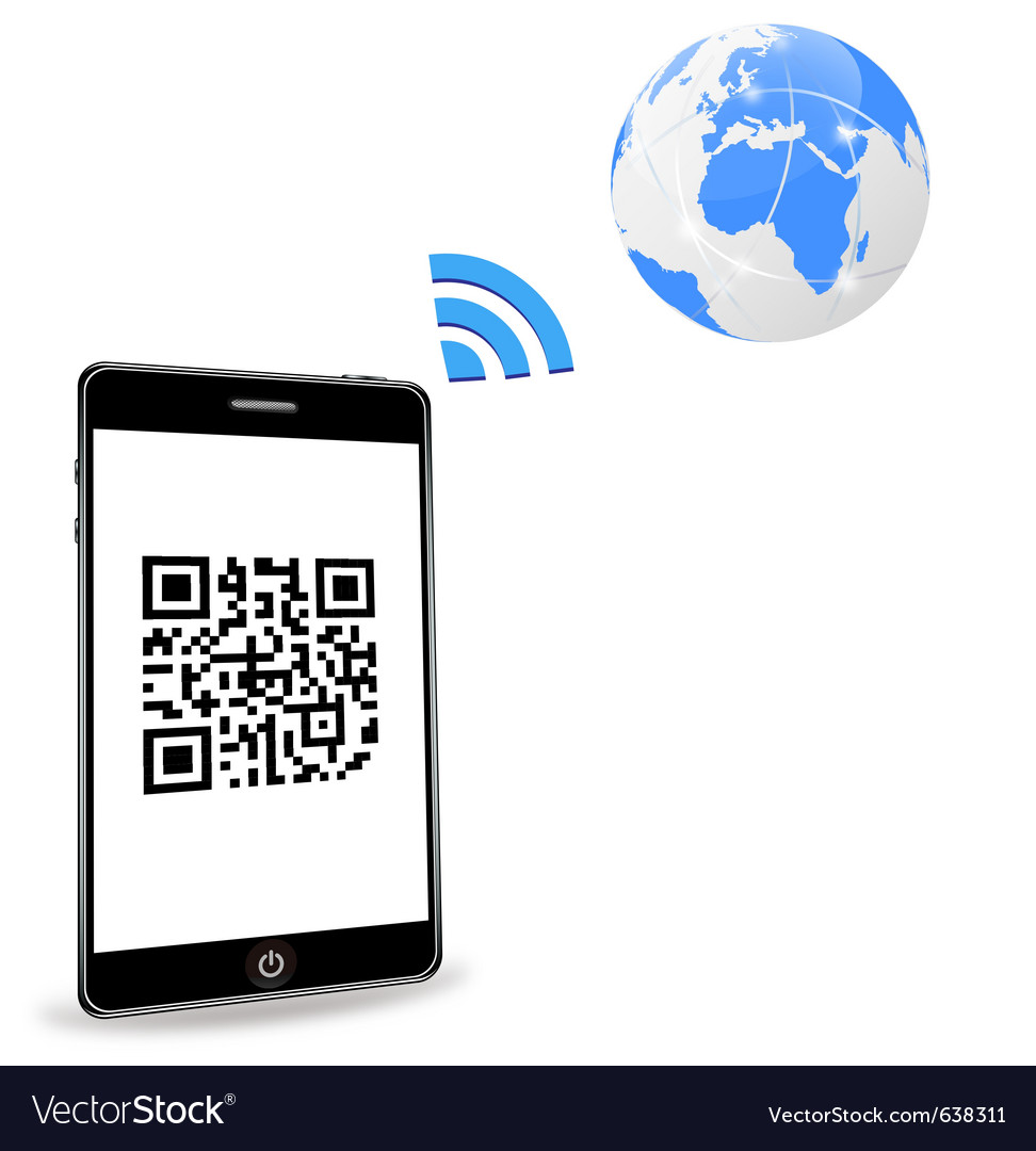 Smart phone with qr code