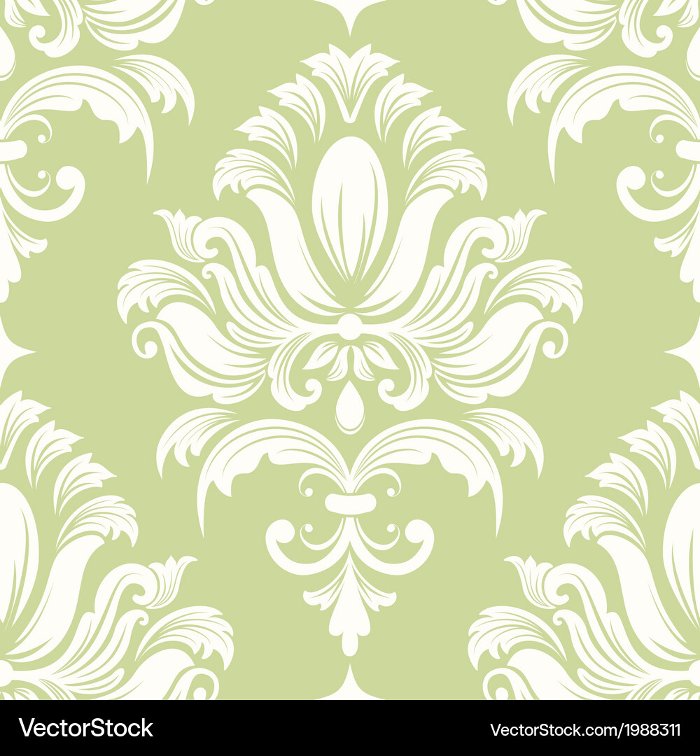 Vintage damask seamless pattern element Royalty Free Vector