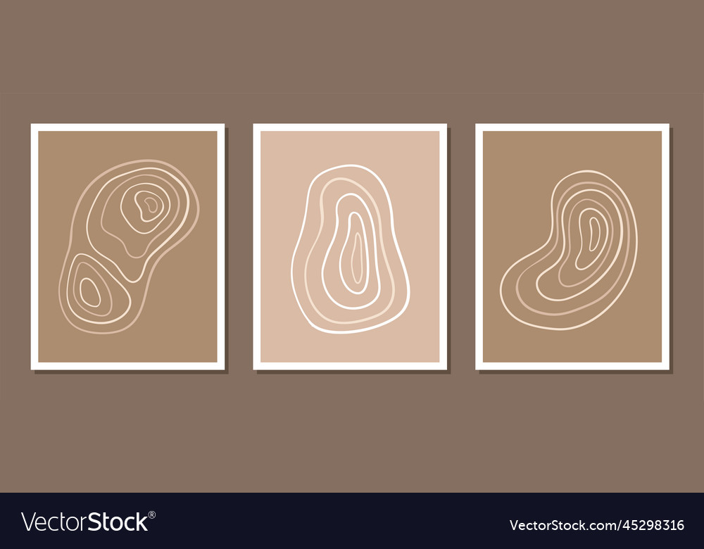 Abstract boho line blob shapes simple hand drawn vector image Abstract boho line blob shapes simple hand drawn