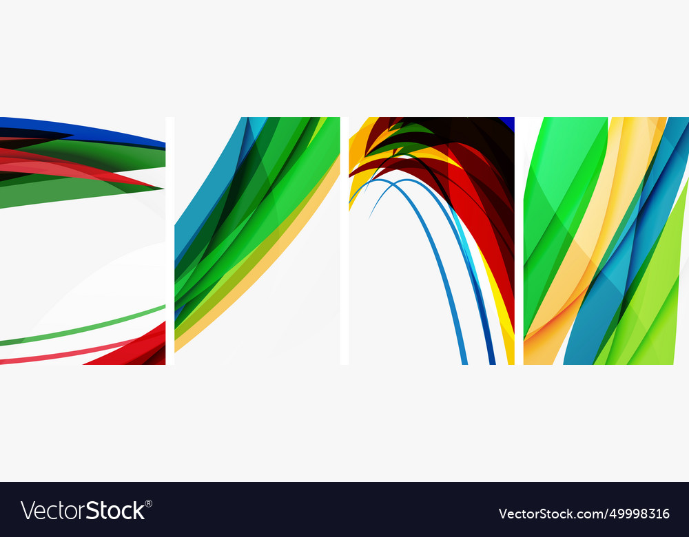 Abstract colorful wave posters for wallpaper Vector Image