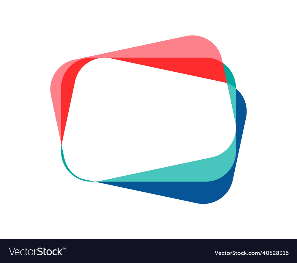 Abstract overlapping colored card vector image Abstract overlapping colored card